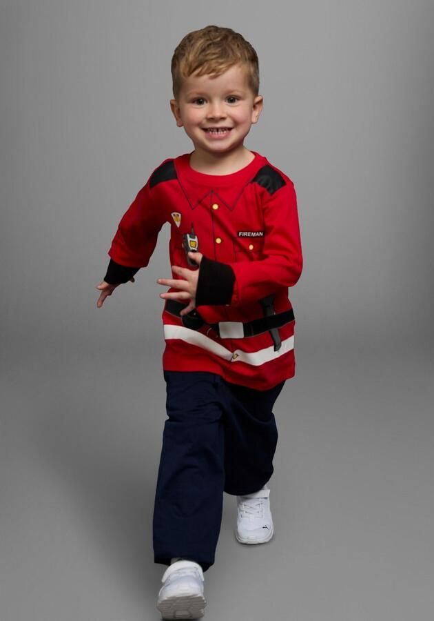 KIDSWORLD Shirt met lange mouwen Brandweer Lange mouwen basic pasvorm bedrukt ronde hals - Foto 6