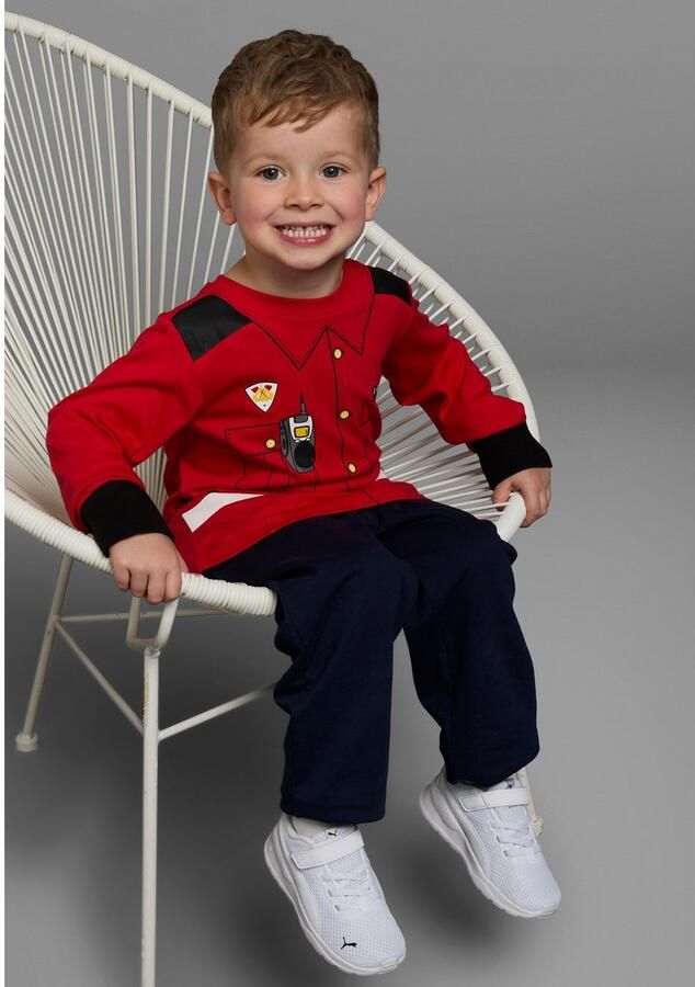 KIDSWORLD Shirt met lange mouwen Brandweer Lange mouwen basic pasvorm bedrukt ronde hals - Foto 3