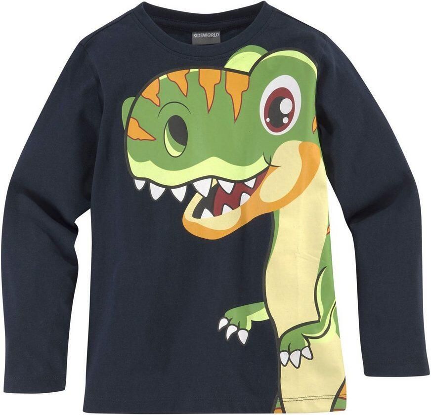 KIDSWORLD Shirt met lange mouwen CURIOUS DINO Lange mouwen basic pasvorm frisse print - Foto 7