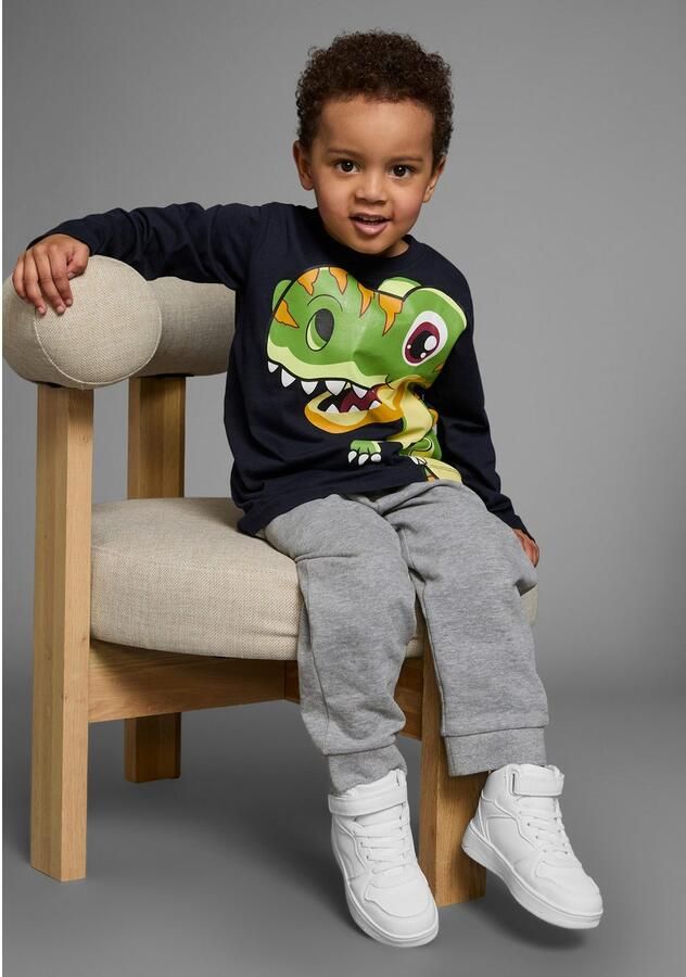 KIDSWORLD Shirt met lange mouwen CURIOUS DINO Lange mouwen basic pasvorm frisse print - Foto 4