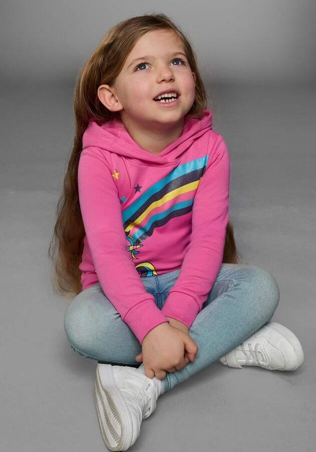 KIDSWORLD Shirt met lange mouwen Eenhoorn regenboog Lange mouwen basic pasvorm bedrukt van katoen - Foto 6