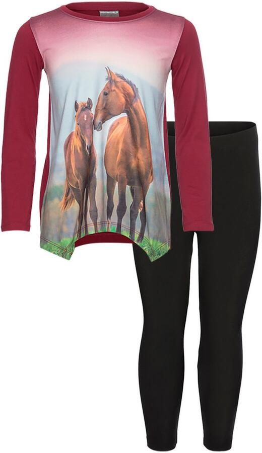 KIDSWORLD Shirt met lange mouwen & legging 2-delig set shirt + legging met paardenmotief NIEUWE KLEUR toegevoegd (set 2-delig 2) - Foto 7