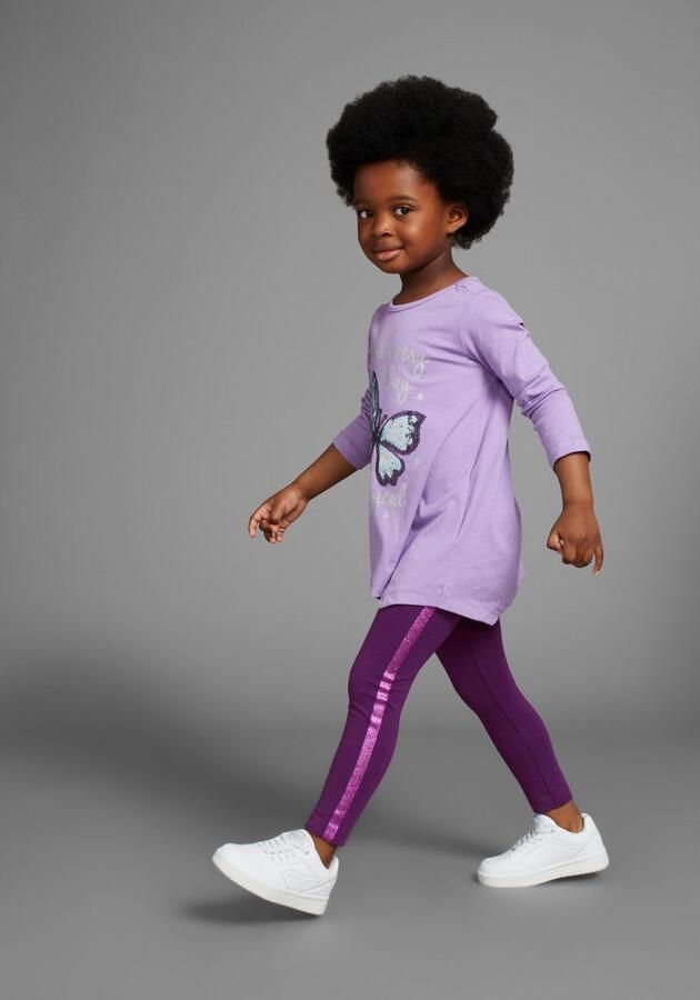 KIDSWORLD Shirt met lange mouwen & legging 2-delig set shirt + leggings met glinsterende details (set 2-delig 2) - Foto 3