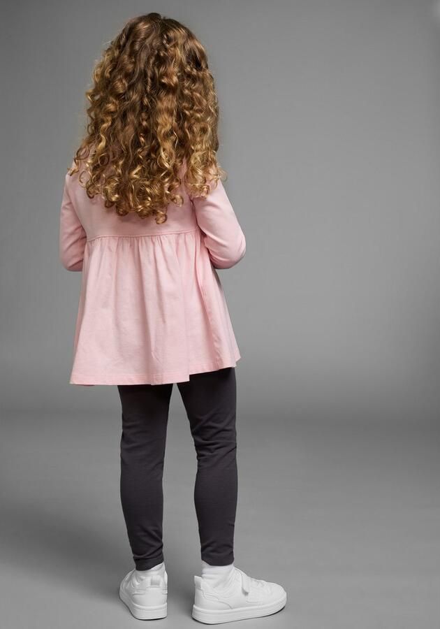 KIDSWORLD Shirt met lange mouwen & legging 2-delig set shirt + leggings met mooie paillettenapplicatie (set 2-delig 2) - Foto 9