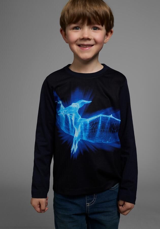 KIDSWORLD Shirt met lange mouwen FLYING DINO Lange mouwen basic pasvorm bedrukt ronde hals - Foto 6