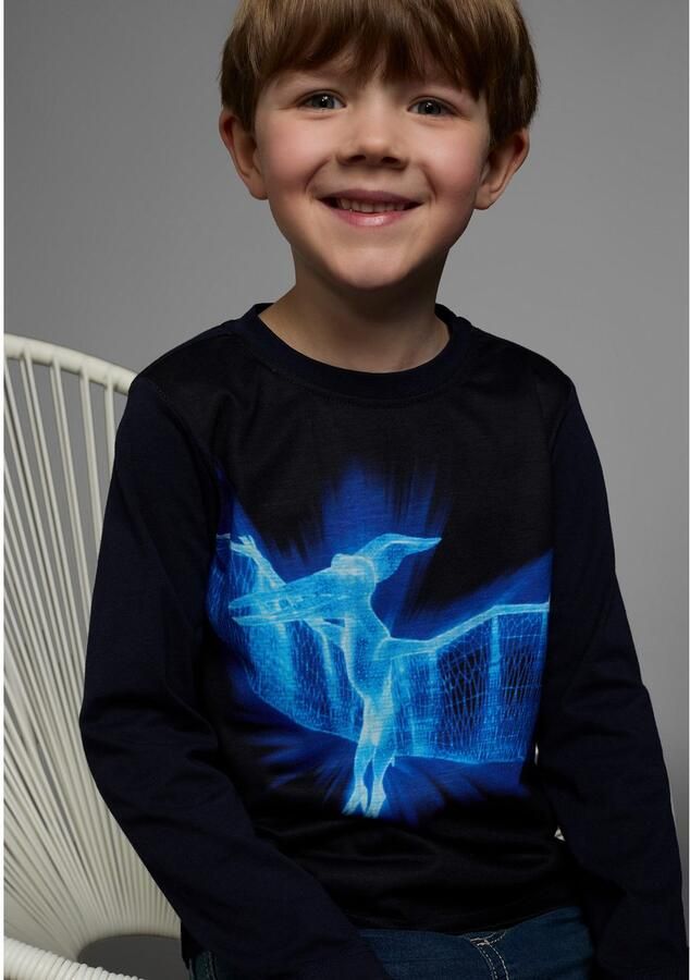 KIDSWORLD Shirt met lange mouwen FLYING DINO Lange mouwen basic pasvorm bedrukt ronde hals - Foto 2