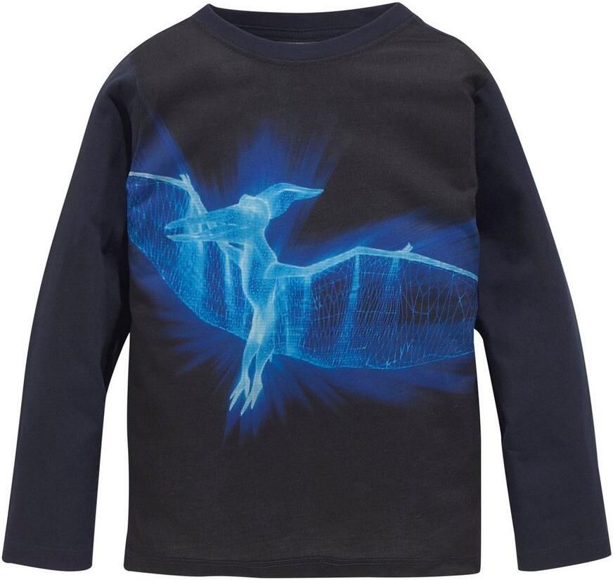 KIDSWORLD Shirt met lange mouwen FLYING DINO Lange mouwen basic pasvorm bedrukt ronde hals