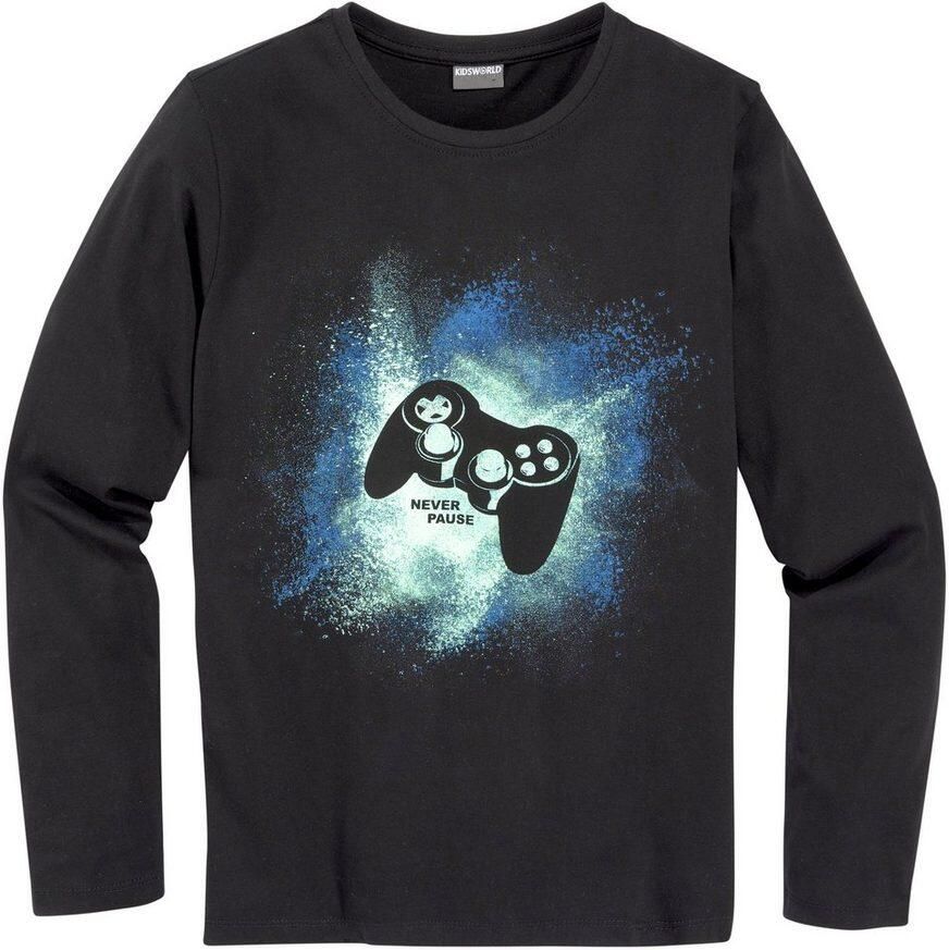 KIDSWORLD Shirt met lange mouwen Gamer-shirt lange mouw basic-pasvorm met trendy opdruk - Foto 7