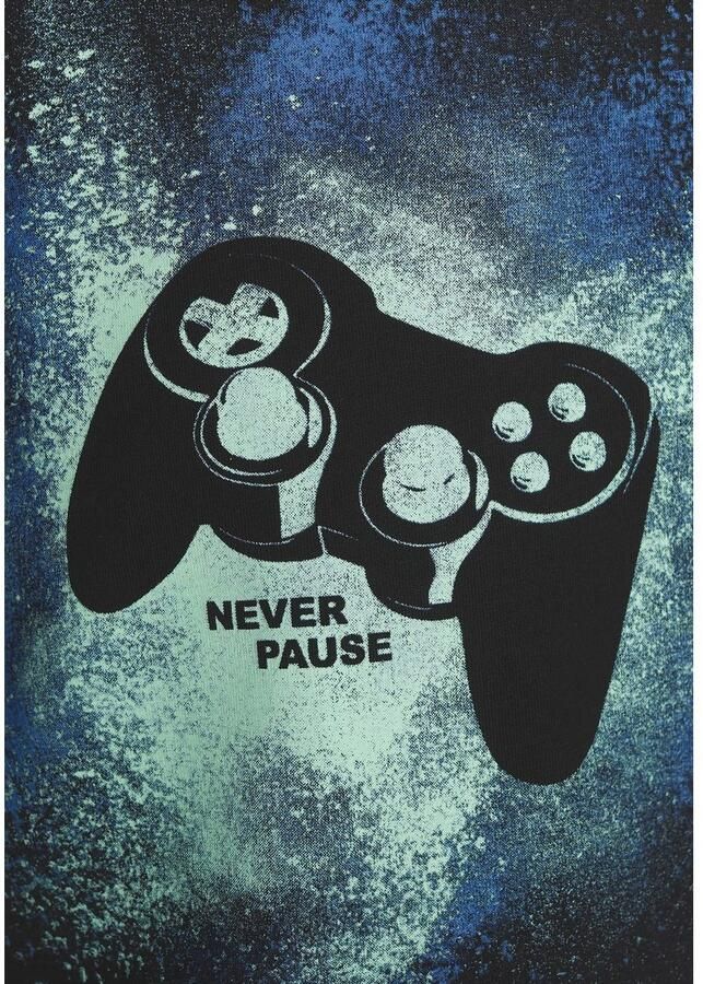 KIDSWORLD Shirt met lange mouwen Gamer-shirt lange mouw basic-pasvorm met trendy opdruk