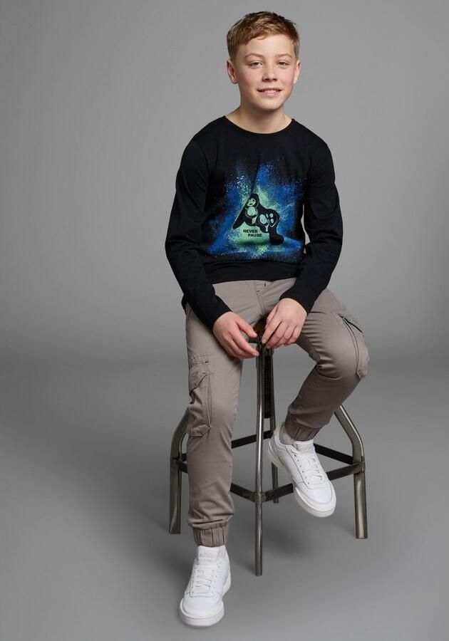 KIDSWORLD Shirt met lange mouwen Gamer-shirt lange mouw basic-pasvorm met trendy opdruk - Foto 5