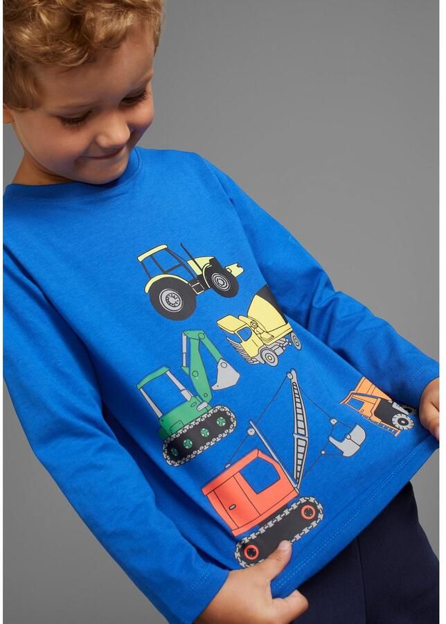 KIDSWORLD Shirt met lange mouwen Graafmachine bouwvoertuigen voor kleine jongens - Foto 3