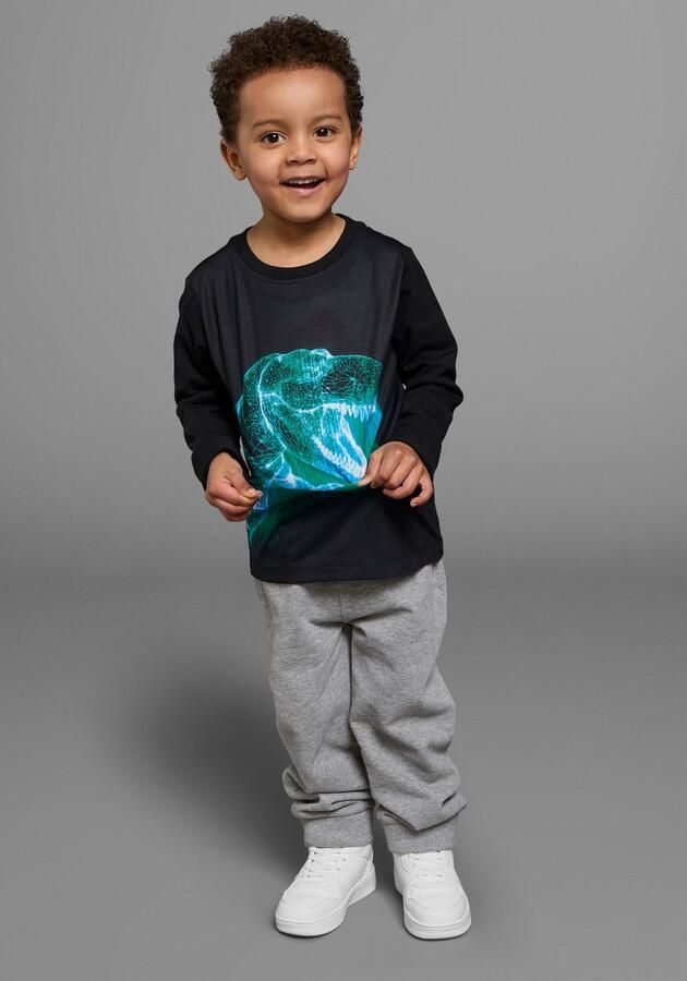 KIDSWORLD Shirt met lange mouwen GREEN DINO lange mouwen met trendy print ronde hals van katoen - Foto 4