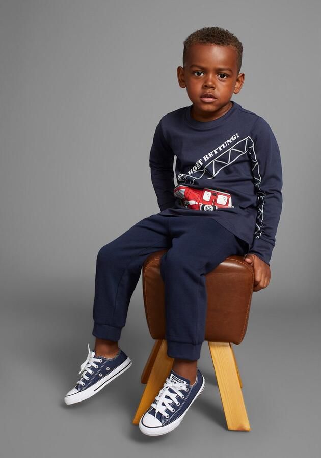 KIDSWORLD Shirt met lange mouwen HIER KOMMT RETTUNG Lange mouwen basic pasvorm frisse print - Foto 6