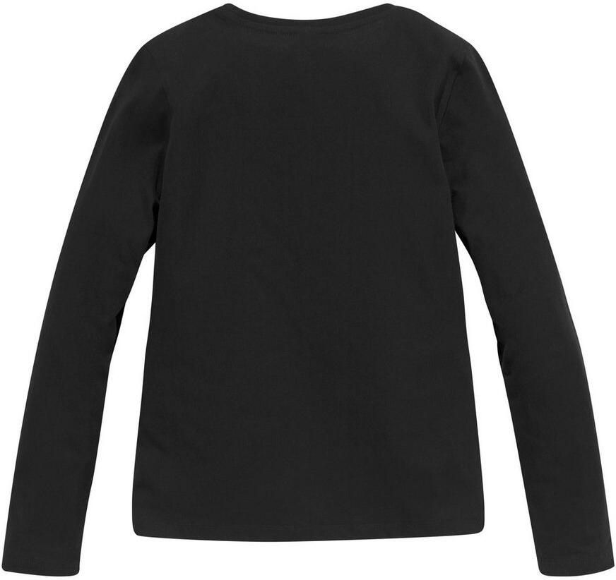 KIDSWORLD Shirt met lange mouwen Ich muss gar nix! Lange mouwen basic pasvorm bedrukt ronde hals