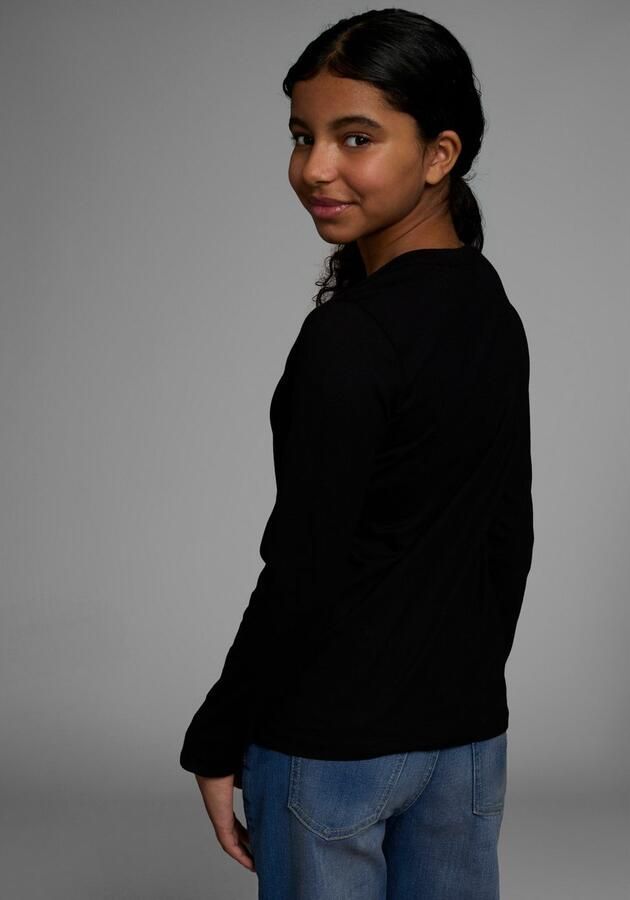 KIDSWORLD Shirt met lange mouwen Ich muss gar nix! Lange mouwen basic pasvorm bedrukt ronde hals - Foto 5