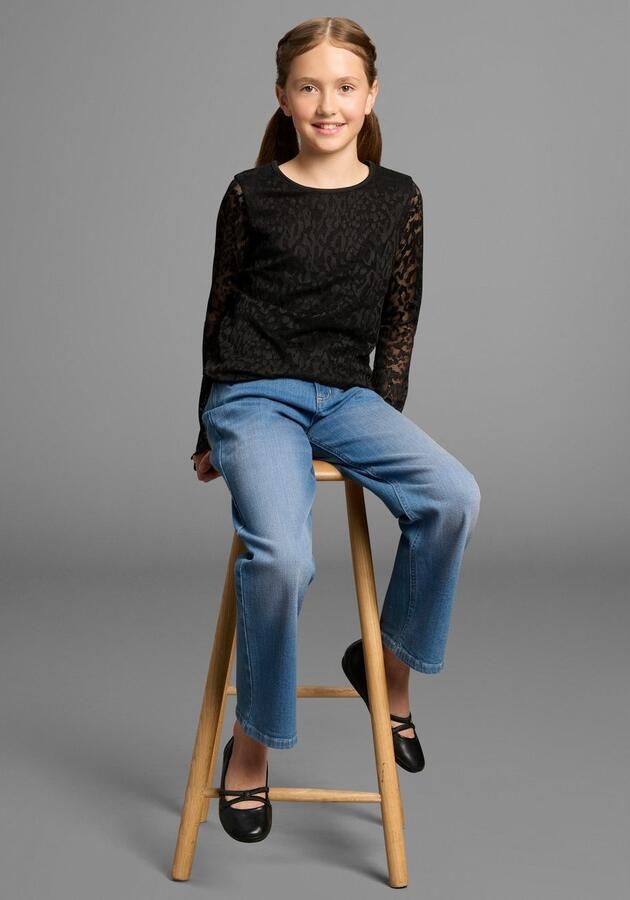 KIDSWORLD Shirt met lange mouwen Kanten shirt Voor elke gelegenheid shirt met kant - Foto 4