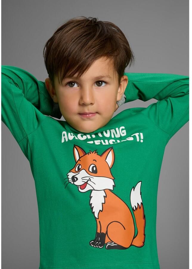 KIDSWORLD Shirt met lange mouwen Let op knutselwerk Shirt met coole vossendruk - Foto 2