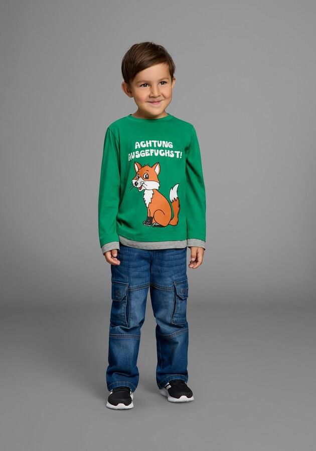 KIDSWORLD Shirt met lange mouwen Let op knutselwerk Shirt met coole vossendruk - Foto 4