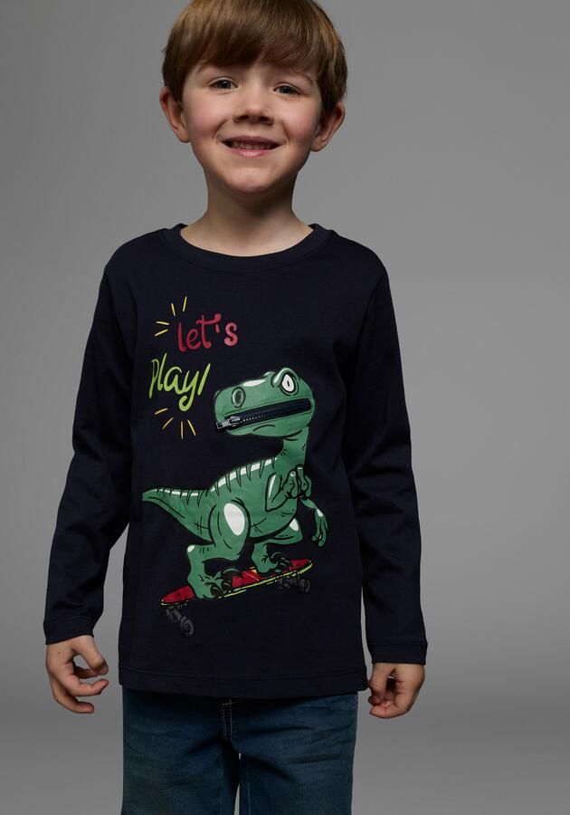 KIDSWORLD Shirt met lange mouwen LET´S PLAY Lange mouwen basic stijl van katoen - Foto 4
