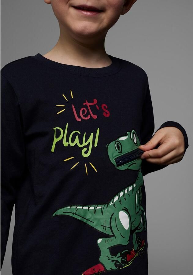 KIDSWORLD Shirt met lange mouwen LET´S PLAY Lange mouwen basic stijl van katoen - Foto 3