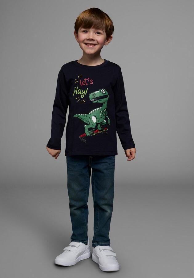 KIDSWORLD Shirt met lange mouwen LET´S PLAY Lange mouwen basic stijl van katoen - Foto 5
