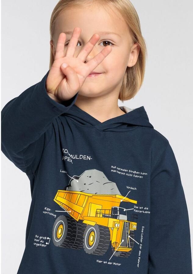 KIDSWORLD Shirt met lange mouwen LKW kiepwagen Lange mouwen basic pasvorm met modieuze print ronde hals - Foto 4