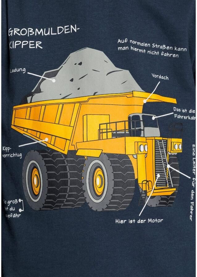 KIDSWORLD Shirt met lange mouwen LKW kiepwagen Lange mouwen basic pasvorm met modieuze print ronde hals - Foto 2
