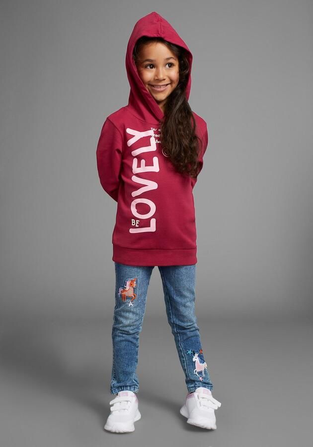 KIDSWORLD Shirt met lange mouwen LOVELY Print in verlengd model - Foto 5