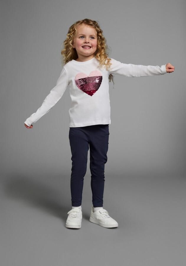 KIDSWORLD Shirt met lange mouwen Met hart van keerbare pailletten Lange mouwen basic pasvorm met glinsterende pailletten - Foto 6