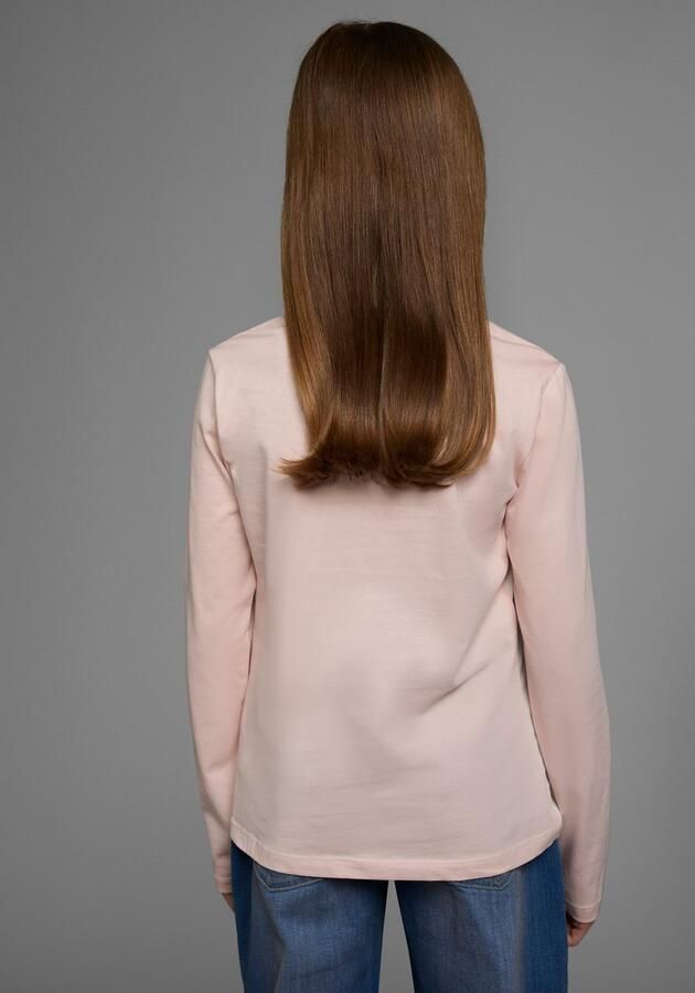 KIDSWORLD Shirt met lange mouwen Met spreuk-print: Don´t waste my time Lange mouwen basic pasvorm colourblocking-look ronde hals - Foto 4