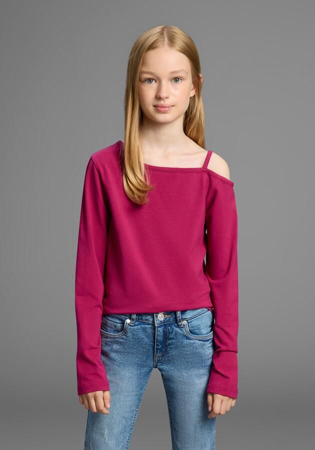 KIDSWORLD Shirt met lange mouwen Off-Shoulder Shirt Met modieuze schouderoplossing - Foto 3