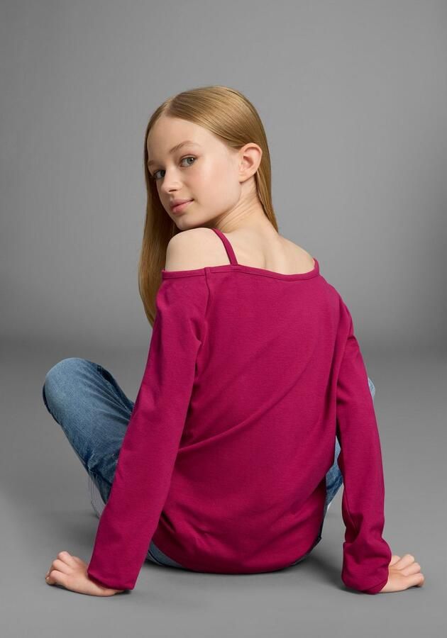 KIDSWORLD Shirt met lange mouwen Off-Shoulder Shirt Met modieuze schouderoplossing - Foto 4