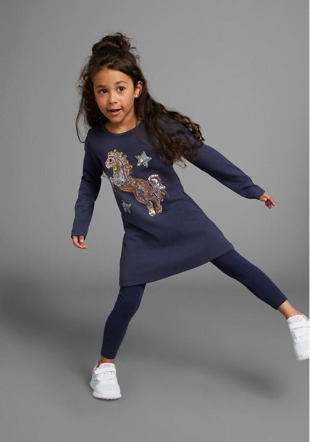 KIDSWORLD Shirt met lange mouwen Paard Lange mouwen uitlopende snit bedrukt ronde hals - Foto 3