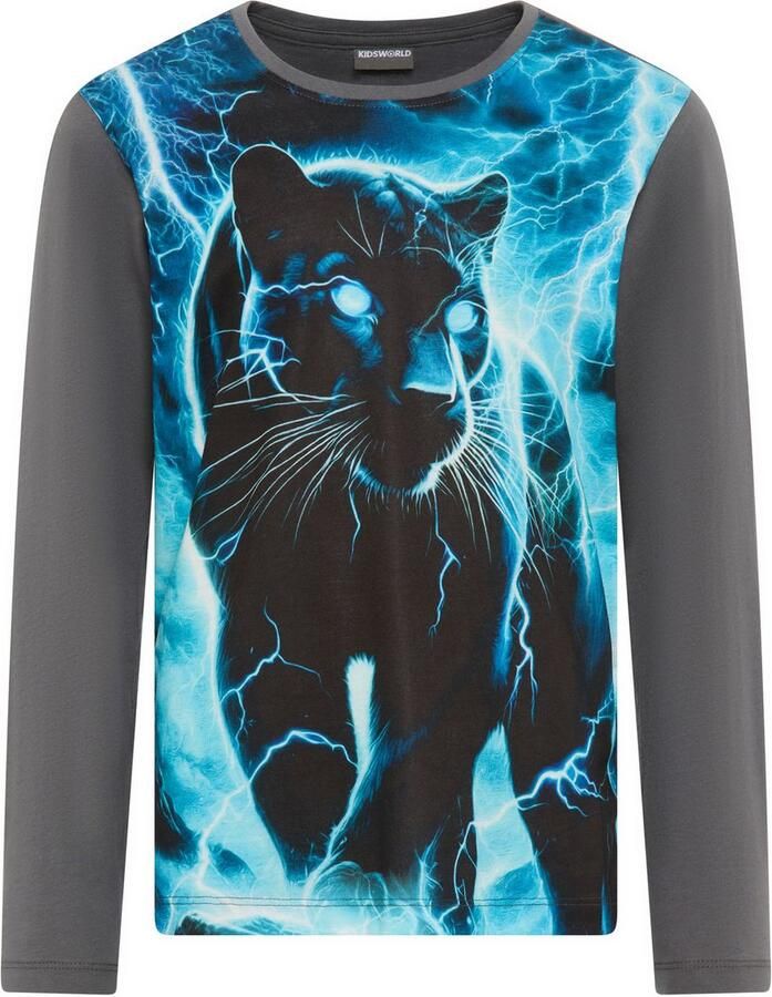 KIDSWORLD Shirt met lange mouwen PANTHER Fotoprint Shirt met fotoprint gecko