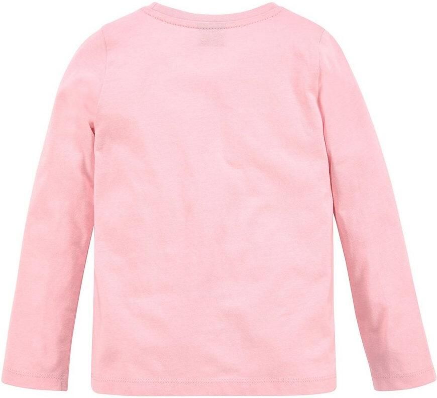 KIDSWORLD Shirt met lange mouwen Regenboog pailletten-applicatie Lange mouwen basic pasvorm met glanzende pailletten-applicaties