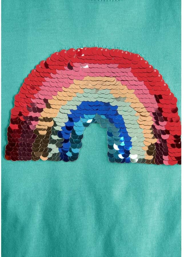 KIDSWORLD Shirt met lange mouwen Regenboog pailletten-applicatie Lange mouwen basic pasvorm met glanzende pailletten-applicaties - Foto 2