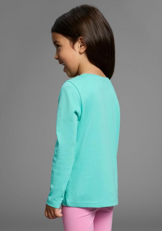 KIDSWORLD Shirt met lange mouwen Regenboog pailletten-applicatie Lange mouwen basic pasvorm met glanzende pailletten-applicaties - Foto 5