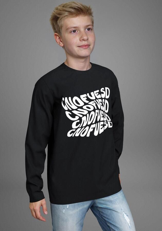 KIDSWORLD Shirt met lange mouwen Spreuk: CONFUESED Spreuken-shirt altijd een casual spreuk - Foto 3