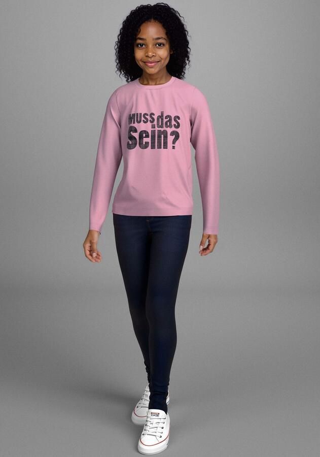 KIDSWORLD Shirt met lange mouwen Spruch: MUSS DAS SEIN - Foto 3