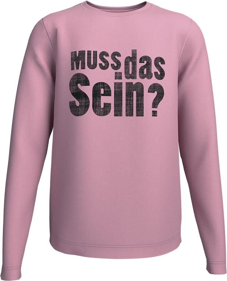 KIDSWORLD Shirt met lange mouwen Spruch: MUSS DAS SEIN
