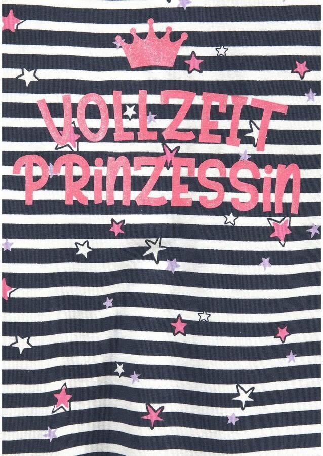 KIDSWORLD Shirt met lange mouwen Voltijds prinses Lange mouwen basic pasvorm met sterpatroon ronde hals - Foto 2