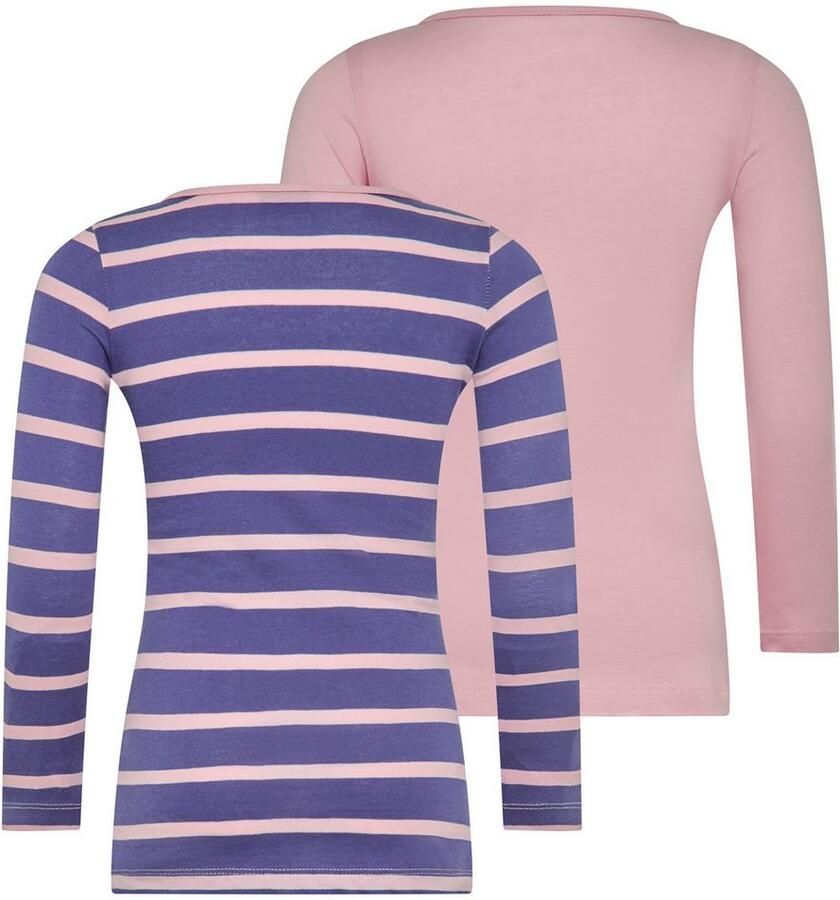 KIDSWORLD Shirt met lange mouwen Voor kleine meisjes Lange mouwen casual pasvorm (2-delig Set van 2)