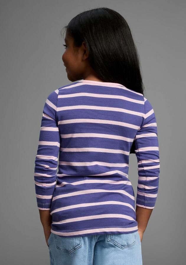 KIDSWORLD Shirt met lange mouwen Voor kleine meisjes Lange mouwen casual pasvorm (2-delig Set van 2) - Foto 4