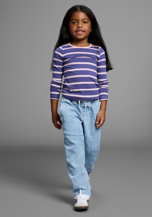 KIDSWORLD Shirt met lange mouwen Voor kleine meisjes Lange mouwen casual pasvorm (2-delig Set van 2) - Foto 5