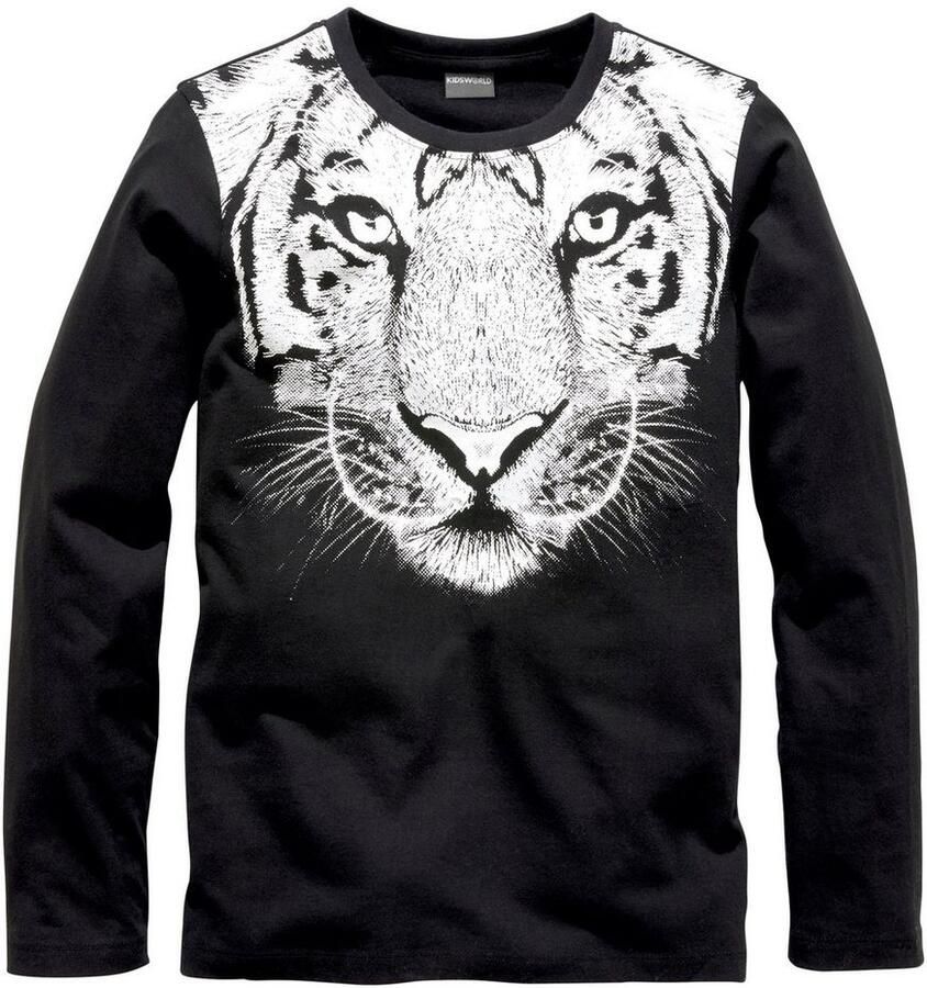 KIDSWORLD Shirt met lange mouwen WHITE TIGER Basic pasvorm stijlvolle print ronde hals - Foto 8