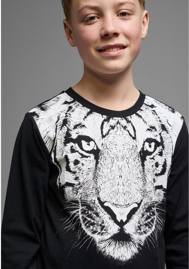 KIDSWORLD Shirt met lange mouwen WHITE TIGER Basic pasvorm stijlvolle print ronde hals - Foto 3