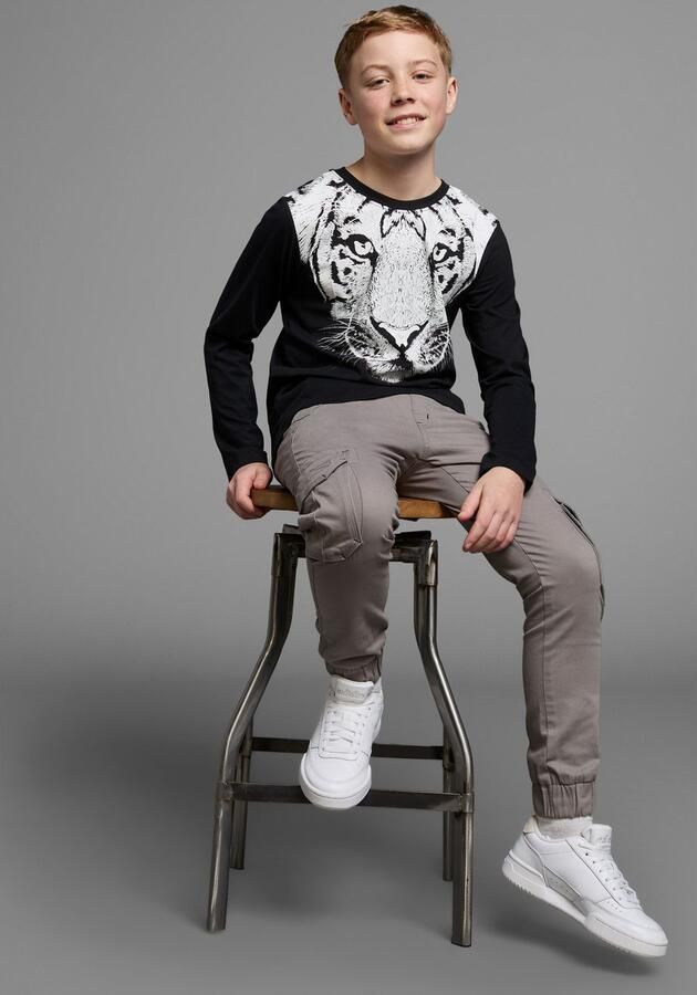 KIDSWORLD Shirt met lange mouwen WHITE TIGER Basic pasvorm stijlvolle print ronde hals - Foto 6