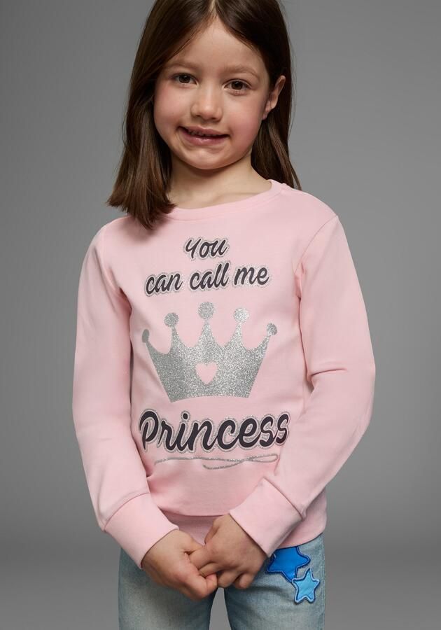KIDSWORLD Shirt met lange mouwen YOU CAN CALL ME PRINCESS Lange mouwen basic pasvorm bedrukt ronde hals - Foto 8