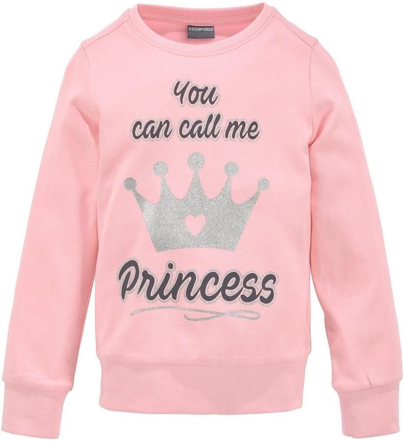 KIDSWORLD Shirt met lange mouwen YOU CAN CALL ME PRINCESS Lange mouwen basic pasvorm bedrukt ronde hals - Foto 2