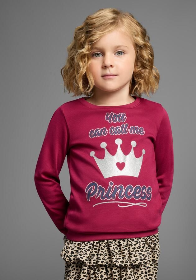 KIDSWORLD Shirt met lange mouwen YOU CAN CALL ME PRINCESS Lange mouwen basic pasvorm bedrukt ronde hals - Foto 6